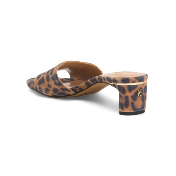 VINCE CAMUTO Camel Leather Linanna Heeled Sandals - Picture 2 of 2